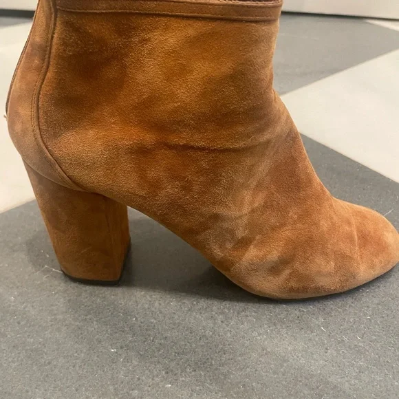 Aquazarra Brown Suede Ankle Booties Size 38.5 - Picture 8 of 13